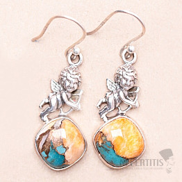Spiny oyster shell earrings silver Ag 925 23811
