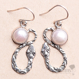 Pearl earrings silver Ag 925 23834