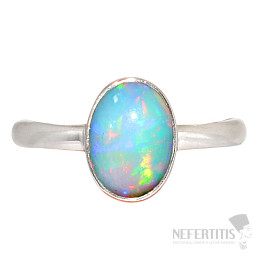 Ethiopian opal ring silver Ag 925 R2394