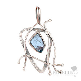 Designer pendant kyanite raw silver Ag 925 P2411