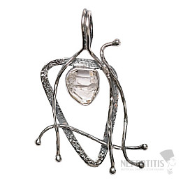 Dizajnový prívesok Herkimer diamant striebro Ag 925 P2415