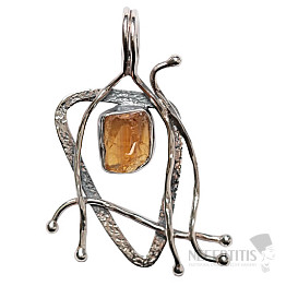 Designer pendant citrine silver Ag 925 P2417