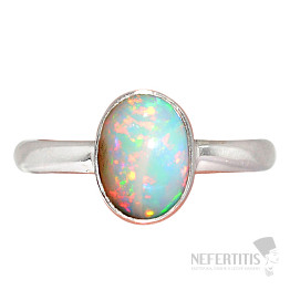 Ethiopian opal ring silver Ag 925 R2420