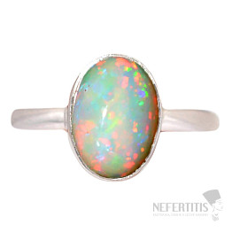 Opál etiópsky prsteň striebro Ag 925 R2426
