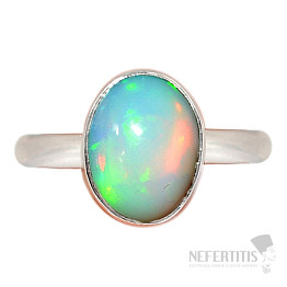 Opál etiópsky prsteň striebro Ag 925 R2428