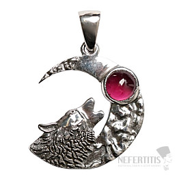 Designer pendant garnet silver Ag 925 P243