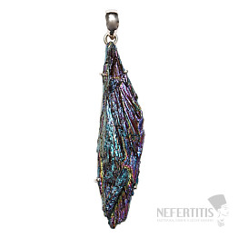 Kyanit duhový titanium aura přívěsek stříbro Ag 925 P243