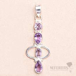 Amethyst geschliffener Anhänger Silber Ag 925 24319