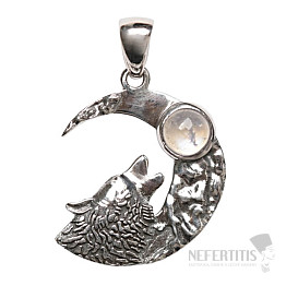 Designový přívěsek měsíční kámen duhový stříbro Ag 925 P245