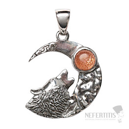 Designer pendant sunstone silver Ag 925 P247