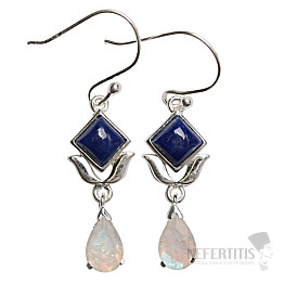 Designer-Ohrringe Lapislazuli Silber Ag 925 E254