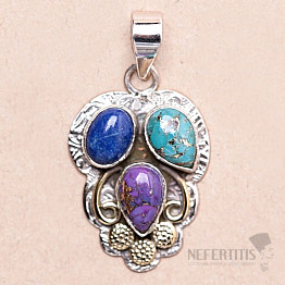 Türkis-Anhänger vergoldetes Silber Ag 925 25560