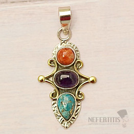 Tyrkys modrý prívesok striebro Ag 925 25564