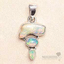 Opál etiópsky design prívesok striebro Ag 925 LOT31