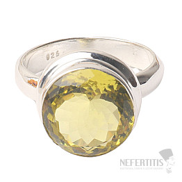 Topaz žlutý Lemon prsten stříbro Ag 925 R187