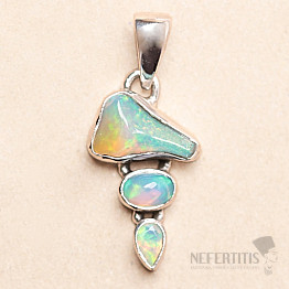 Opal Äthiopischer design Anhänger Silber Ag 925 LOT32