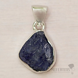 Tanzanit surový přívěsek stříbro Ag 925 LOT276
