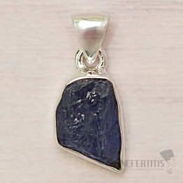Tanzanite raw pendant silver Ag 925 LOT277