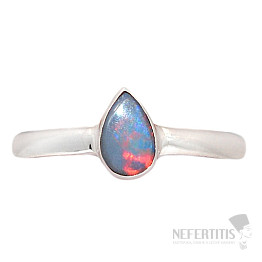 Opál austrálsky prsteň striebro Ag 925 R2770