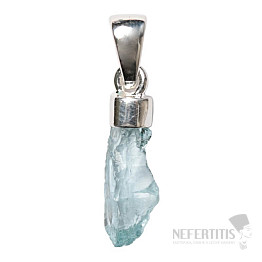 Dizajnový prívesok akvamarín striebro Ag 925 P278