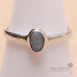 Opál austrálsky prsteň striebro Ag 925 R2781