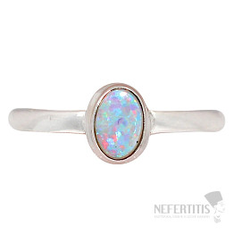 Opál austrálsky prsteň striebro Ag 925 R2789