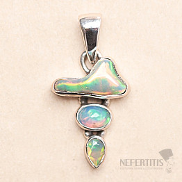 Opál etiópsky design prívesok striebro Ag 925 LOT33