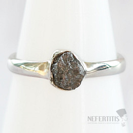 Diamant prírodný surový prsteň striebro Ag 925 R281