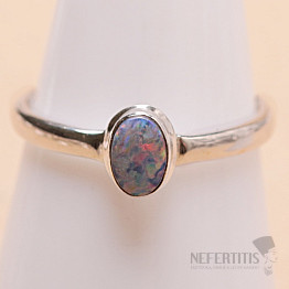 Opál austrálsky prsteň striebro Ag 925 R2815