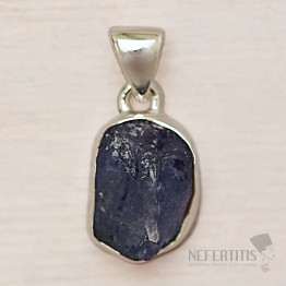 Tanzanit surový přívěsek stříbro Ag 925 LOT283