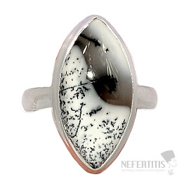 Opál dendritický prsteň striebro Ag 925 R2830