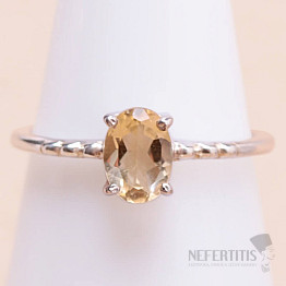 Citrine cut ring silver Ag 925 KO284