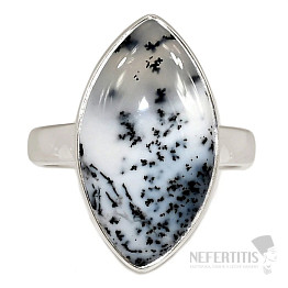 Opal-dendritischer Ring Silber Ag 925 R2857