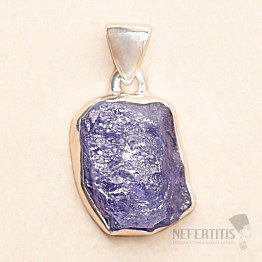 Tanzanite raw pendant silver Ag 925 LOT286