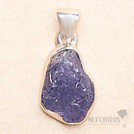 Tanzanite raw pendant silver Ag 925 LOT288