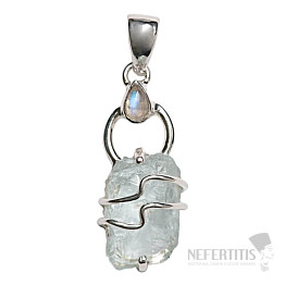 Dizajnový prívesok akvamarín striebro Ag 925 P290