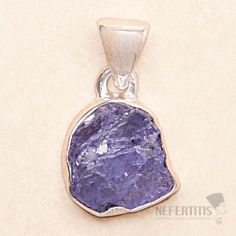Tanzanite raw pendant silver Ag 925 LOT290