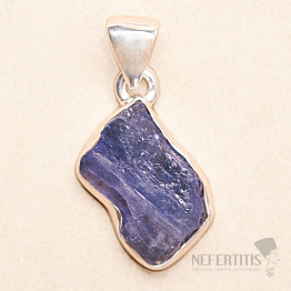 Tanzanite raw pendant silver Ag 925 LOT291