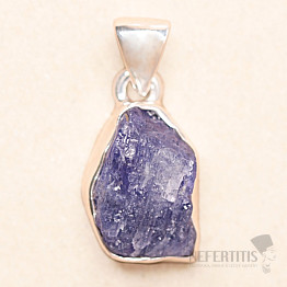 Tanzanite raw pendant silver Ag 925 LOT292