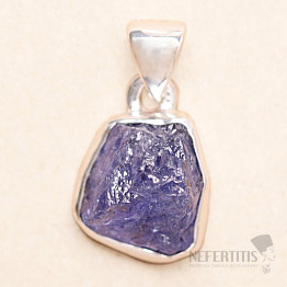 Tanzanite raw pendant silver Ag 925 LOT293