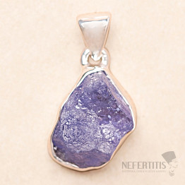 Tanzanite raw pendant silver Ag 925 LOT294
