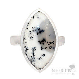 Opál dendritický prsteň striebro Ag 925 R2947