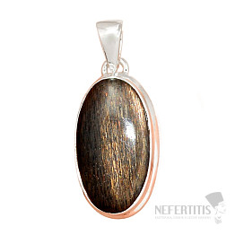 Sunstone black pendant silver Ag 925 P295
