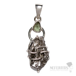 Designer pendant meteorite Campo del Cielo silver Ag 925 P296