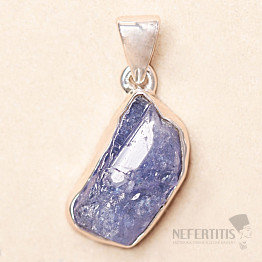 Tanzanite raw pendant silver Ag 925 LOT296