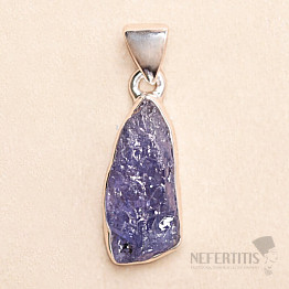 Tanzanite raw pendant silver Ag 925 LOT297