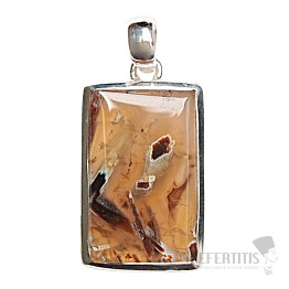 Agate tube pendant silver Ag 925 P298