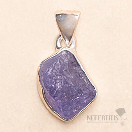 Tanzanite raw pendant silver Ag 925 LOT298