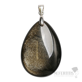 Obsidian-Goldanhänger, Silber Ag 925 Nr. 3