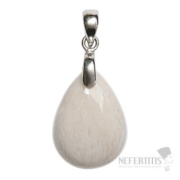 Anhänger aus weißem Scolecit, Silber Ag 925 Nr. 3